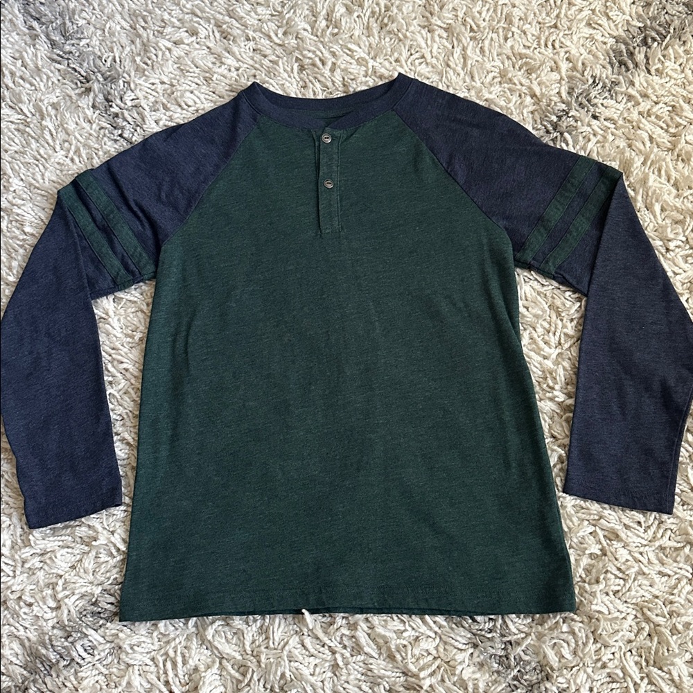 Children’s Place Green Blue Long Sleeve Shirt